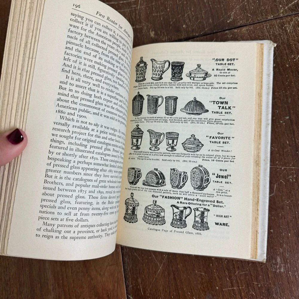 First Reader for Antique Collectors 1946 Carl W. Drepperd hard back book & cover